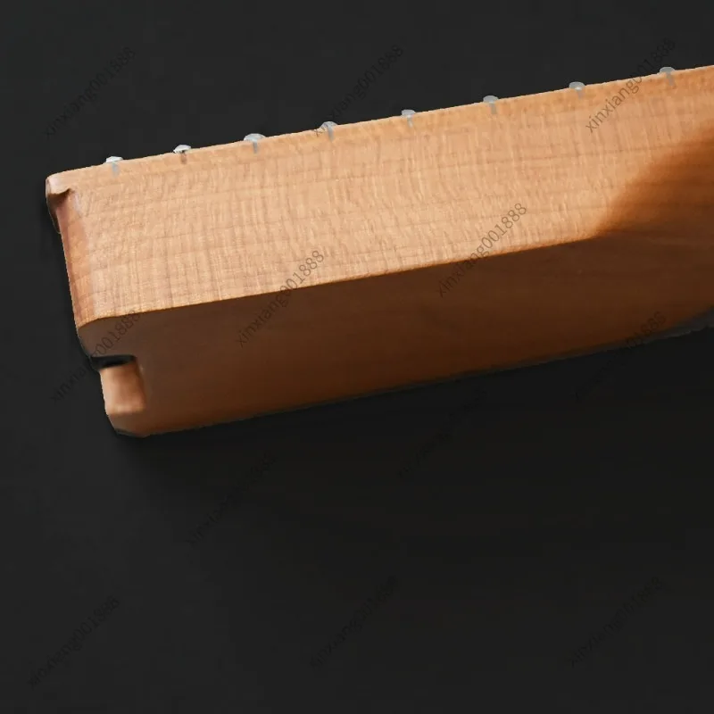 6 String 24 Fret Headless Electric Guitar Neck, Roasted Maple, with String Lock & Tuning Knob, DIY Musical Instrument Accessory