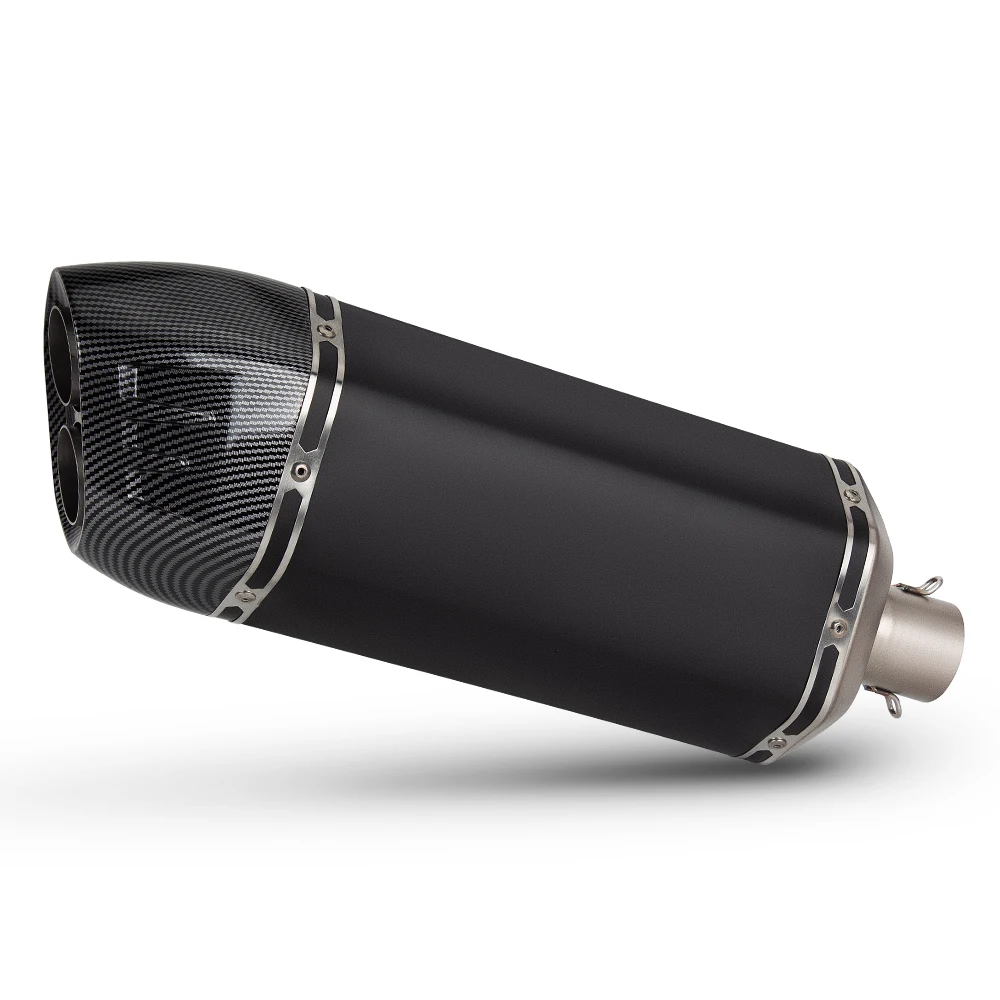 

51mm Universal Motorcycle Double Hole Exhaust Tail Pipe Muffler With DB Killer For Dirt Moto ADV R1200GS 790ADV CRF1000 DL1050