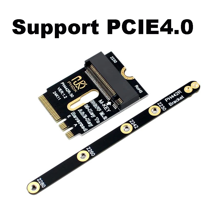 Адаптер M.2 Key A+E к NVME SSD Интерфейс M.2 WIFI A/E Key к M Key gen3 X4 для 2230 2242 2260 2260 2280 SSD Riser Card