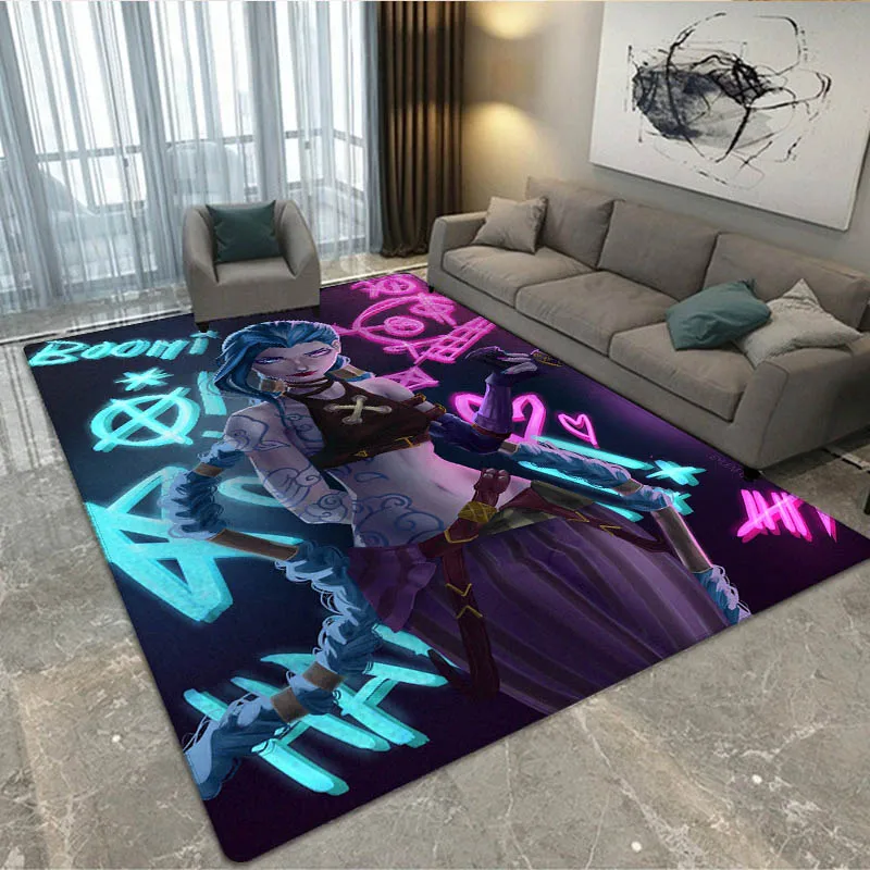 Arcane: League of Legends Cartoon Printed Carpet Non -slip carpet carpets for bed room outdoor rug bedroom decor birthday gift