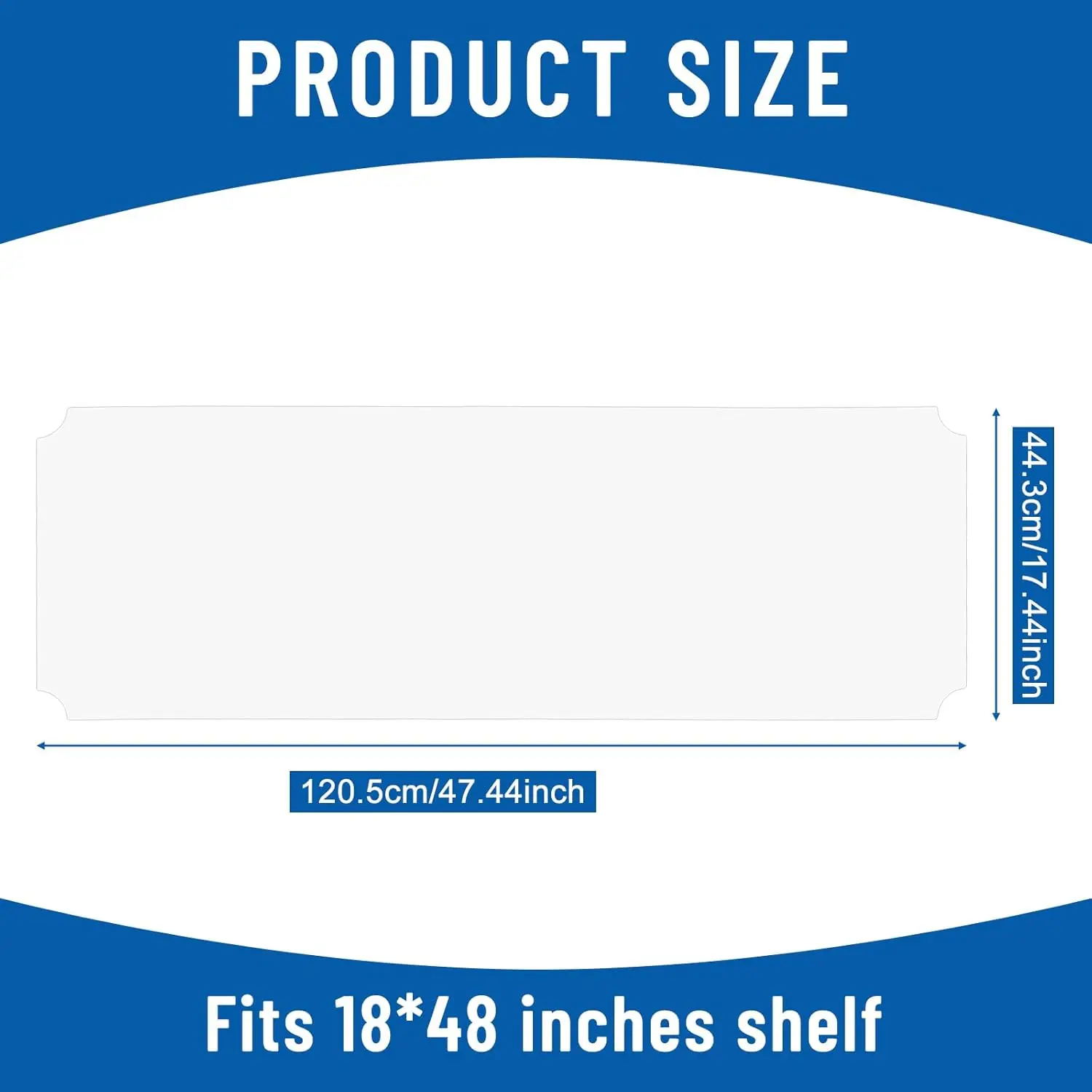 Set of 10 Wire Shelf Liner 18 x 48 Inch Heavy Duty Shelf Liners Packed Flat for Wire Shelving