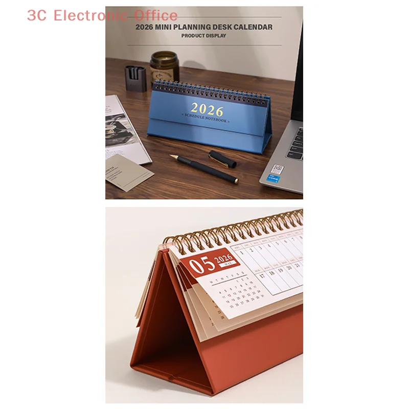 2026 Desk Calendar Planner Vintage Design With Notes Monthly Schedule Organizer For Home Office School Planning