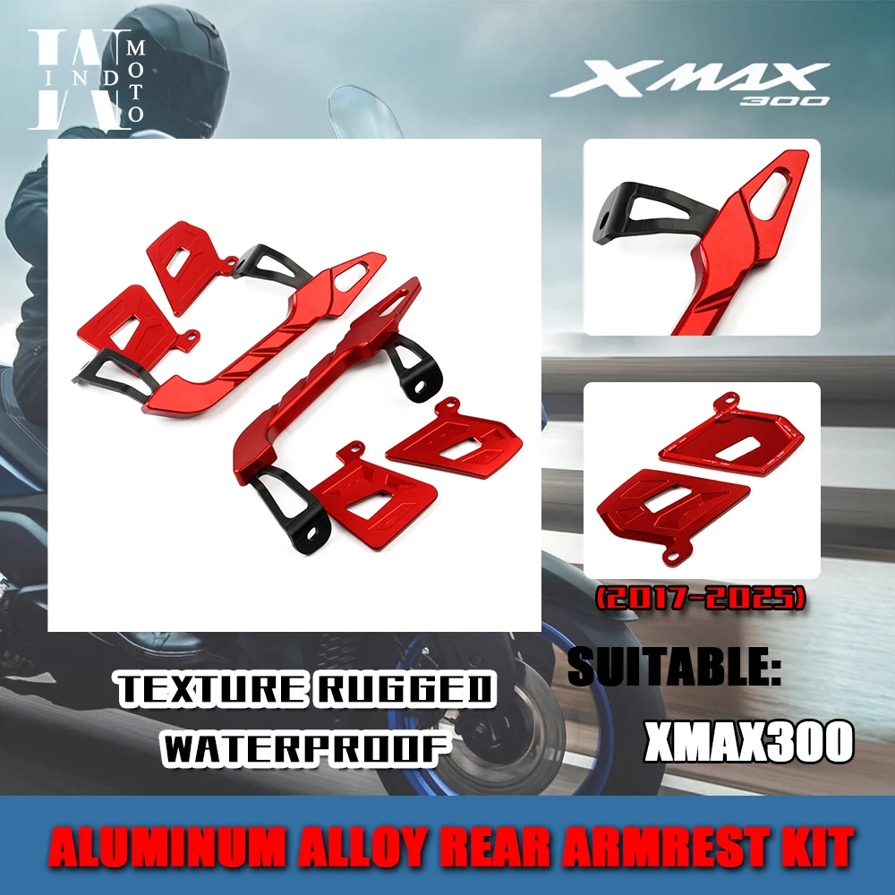 Motorcycle Accessories for XMAX300 Aluminum alloy Rear armrest Passenger Handle Grip Seat Hand Grab Bars