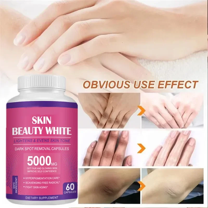 5000mg Glutathione Collagen Antioxidant Brightening Capsules, Remove Spots Wrinkle, Anti-Aging,Skin Care Quick Whitening