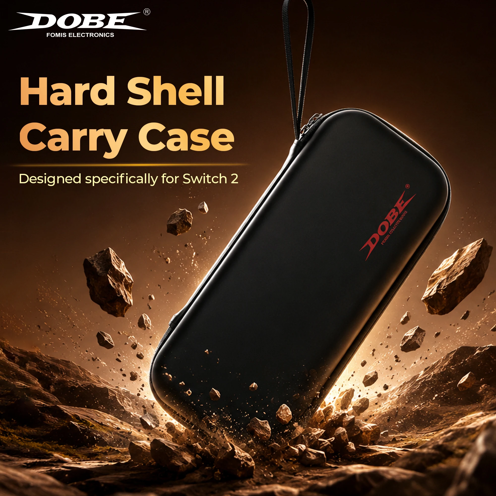 

DOBE Carrying Case for Switch 2 - Slim Portable Hard Shell Pouch Travel Game Bag, with 12 Game Card Storage For N-S Accessories