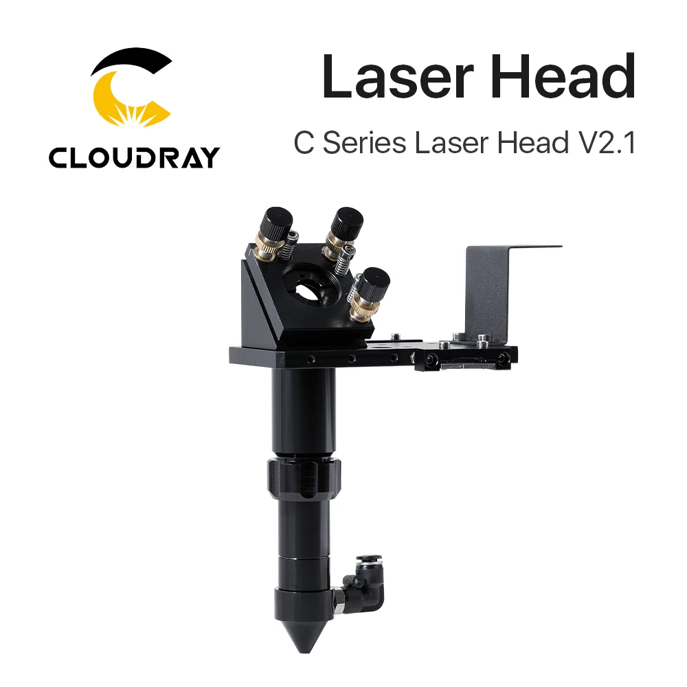 Cloudray C Series CO2 Laser Head Dia.18 FL38.1& Dia.20 FL50.8 / 63.5/101.6mm Mount for Laser Engraving Cutting Machine(Black)