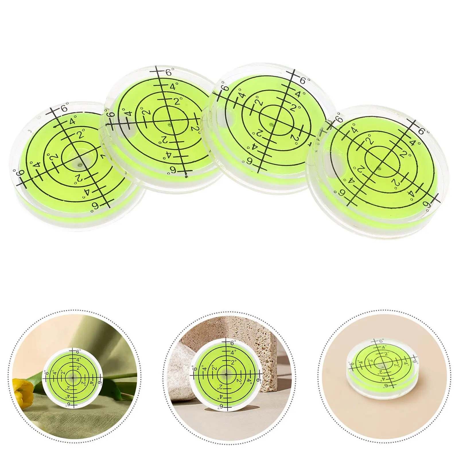 

4Pcs Mini Bubble Level High Precision Compact Portable Leveling Tool for Construction DIY Measurements Multifunctional Small