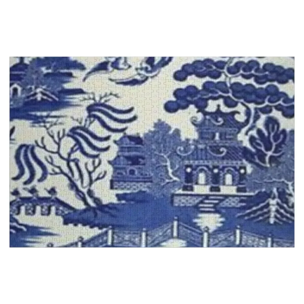 

blue willow pattern Jigsaw Puzzle Wood Name Jigsaw Pieces Adults Custom Name Child Toy Puzzle