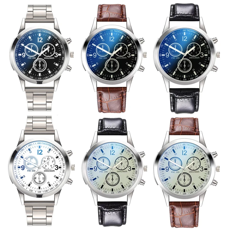 Stylish Men Quartz Watch Featuring Colorful Blue Light Fiberglass Strap Durable Lightweight Wristband Ideal Male Watch Gifts