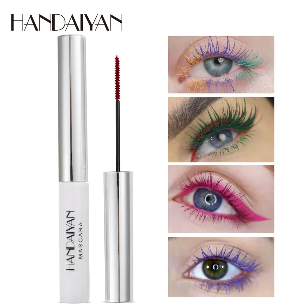 Low Price  HANDAIYAN Color Mascara Makeup Long-lasting Waterproof Non-smudge Long and Thick Curling Mascara