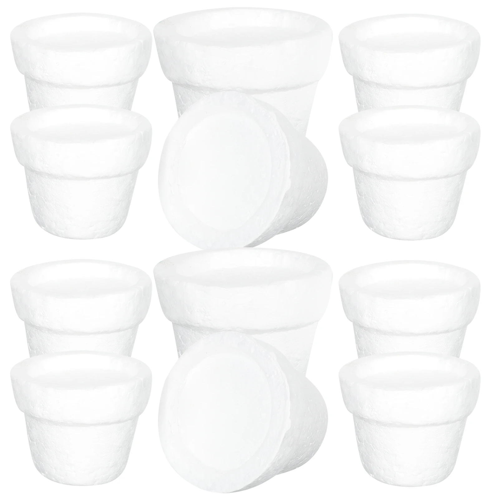 12Pcs Garden Flower Arrangement Foam Base Craft Supplies for DIY Home Decor Kids Art Projects White Foam Blocks Making Set