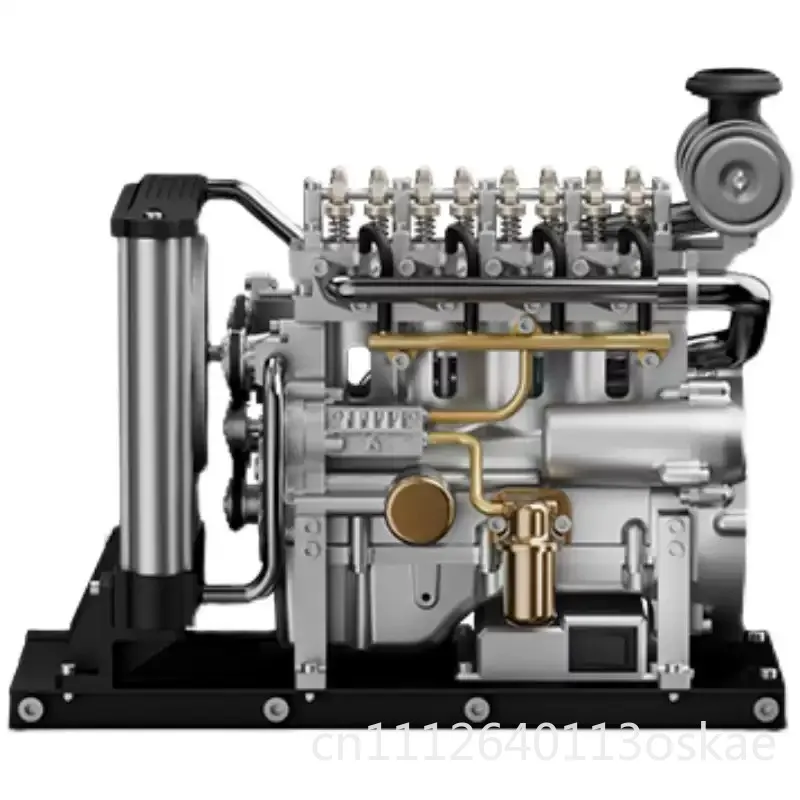 Metal four-cylinder engine model assembly