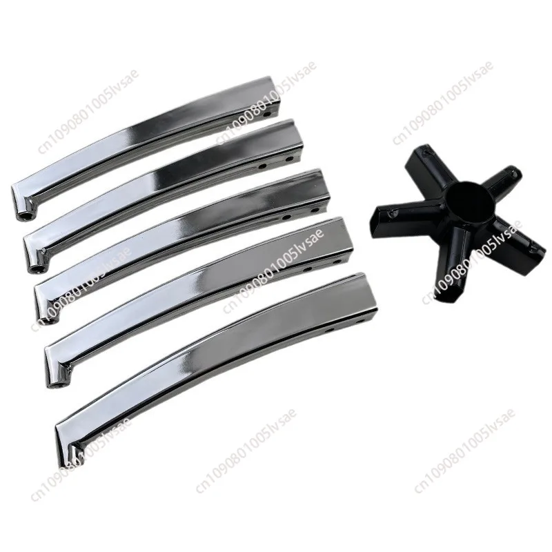 

swivel chair legs, office chair accessories, five-claw foot disassembly electroplated aluminum alloy, five-star foot