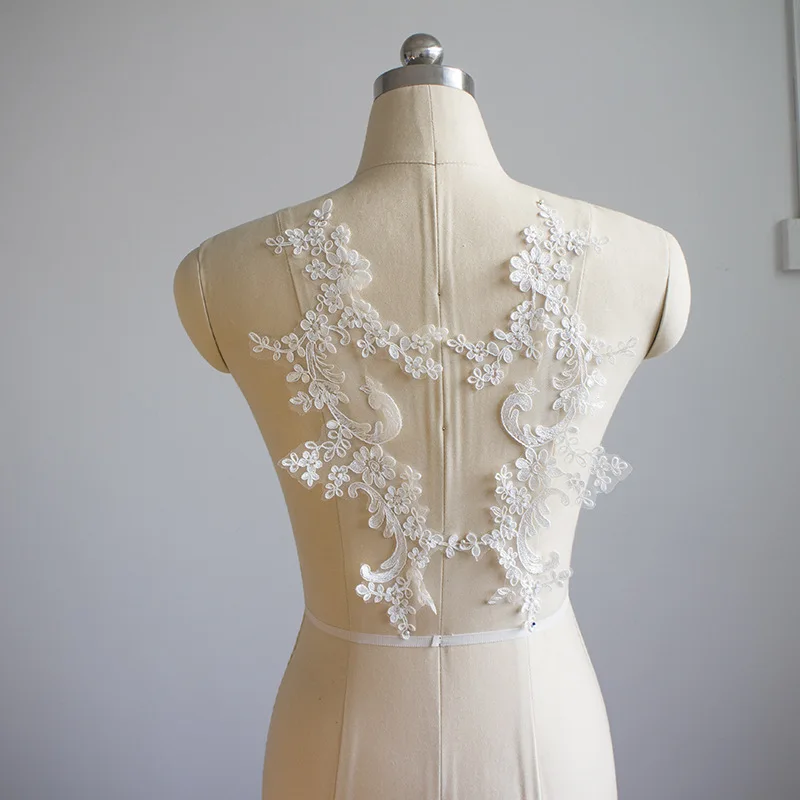 

10Pairs Cording Computer Embroidery Lace Motifs Wedding Dress Diy Accessories Lace