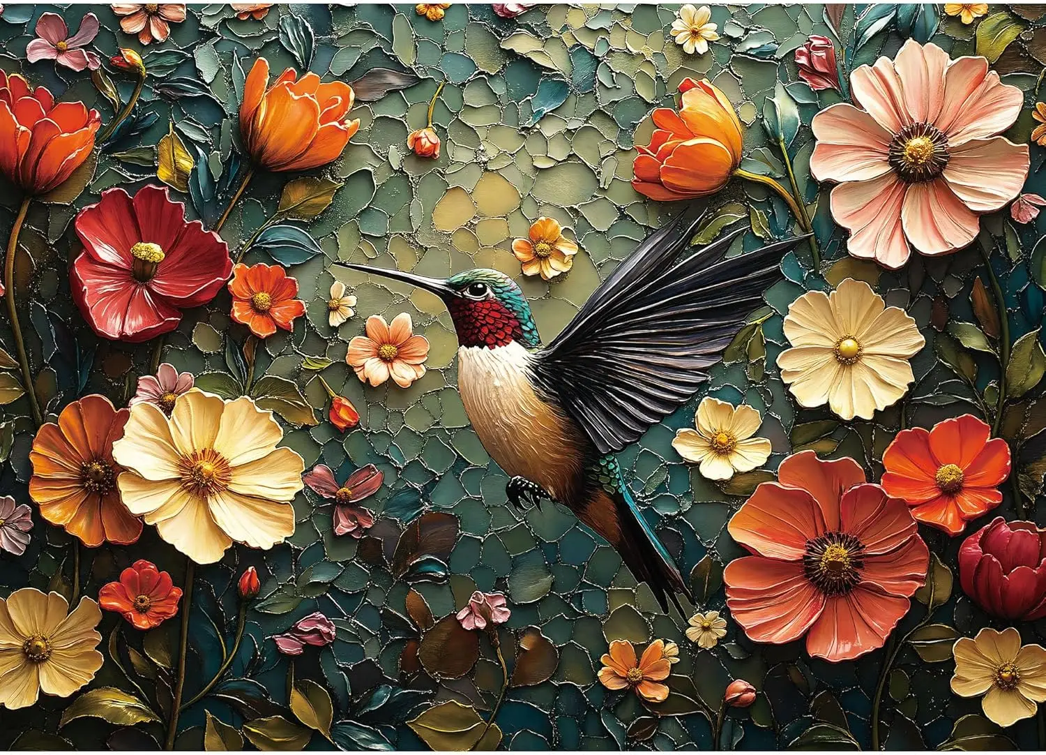 

Винтажный цветочный пазл высокого качества, 1000/1314 деталей, игра-головоломка для самостоятельной сборки, креативный и сложный подарок в стиле масляной живописи