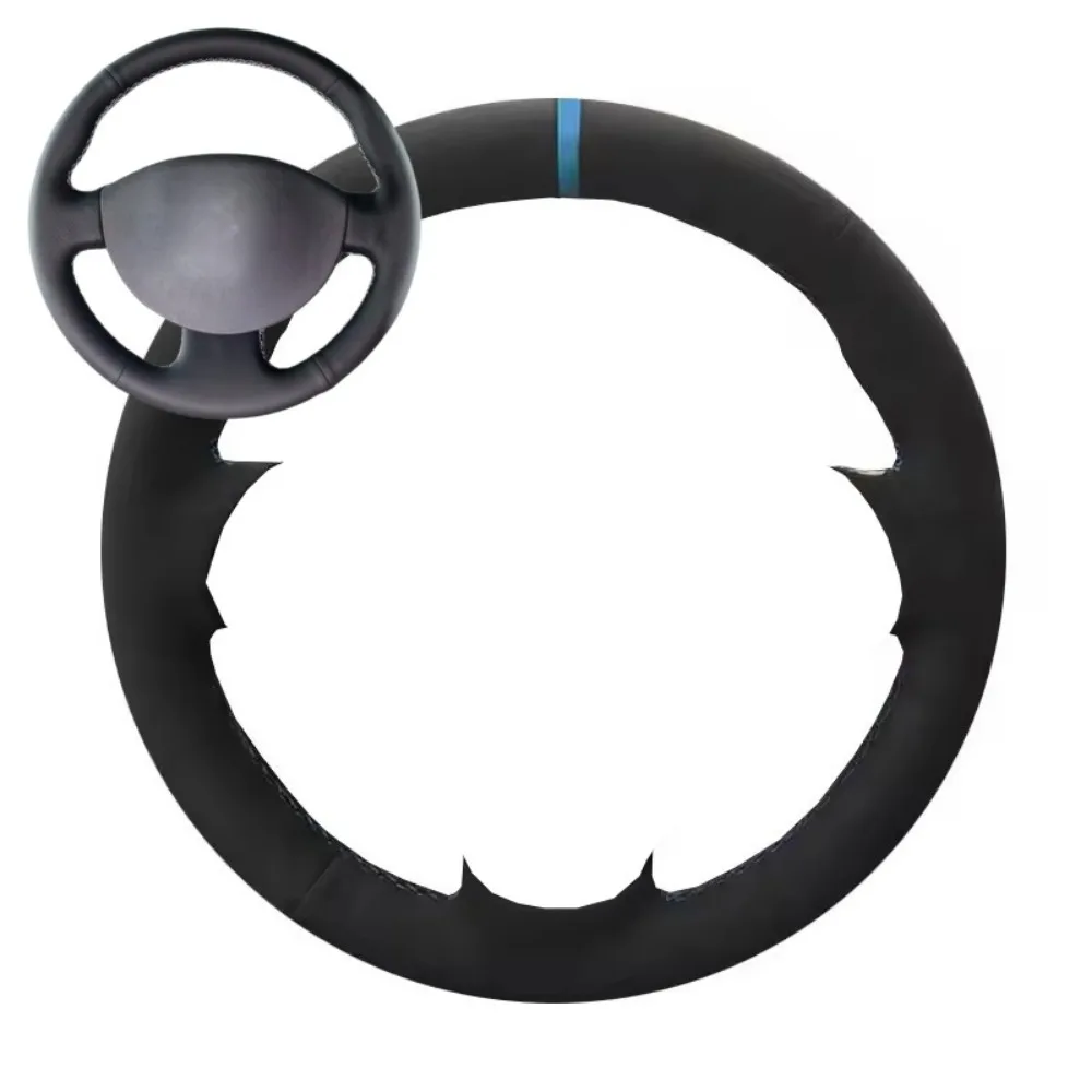 

Автомобильный внутренний чехол на руль из замши с ручной прошивкой для Renault Megane 2 2003-2008 Kangoo 2008 Scenic 2 2003-2009