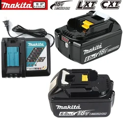 100% Original Makita Rechargeable Power Tool Battery, Replaceable LED Lithium-ion, 6.0 Ah 18V LXT BL1860B BL1860BL1850 BL1830