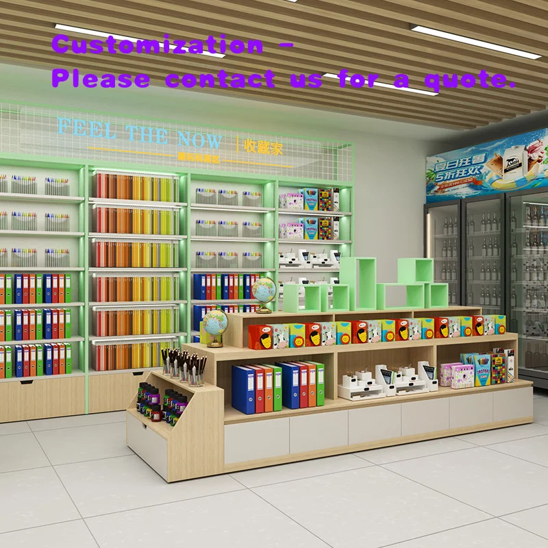 custom.Customizable Freestanding Special Medium Island Display Rack Shelf Stationery Store Household Goods Model Room Exhibi