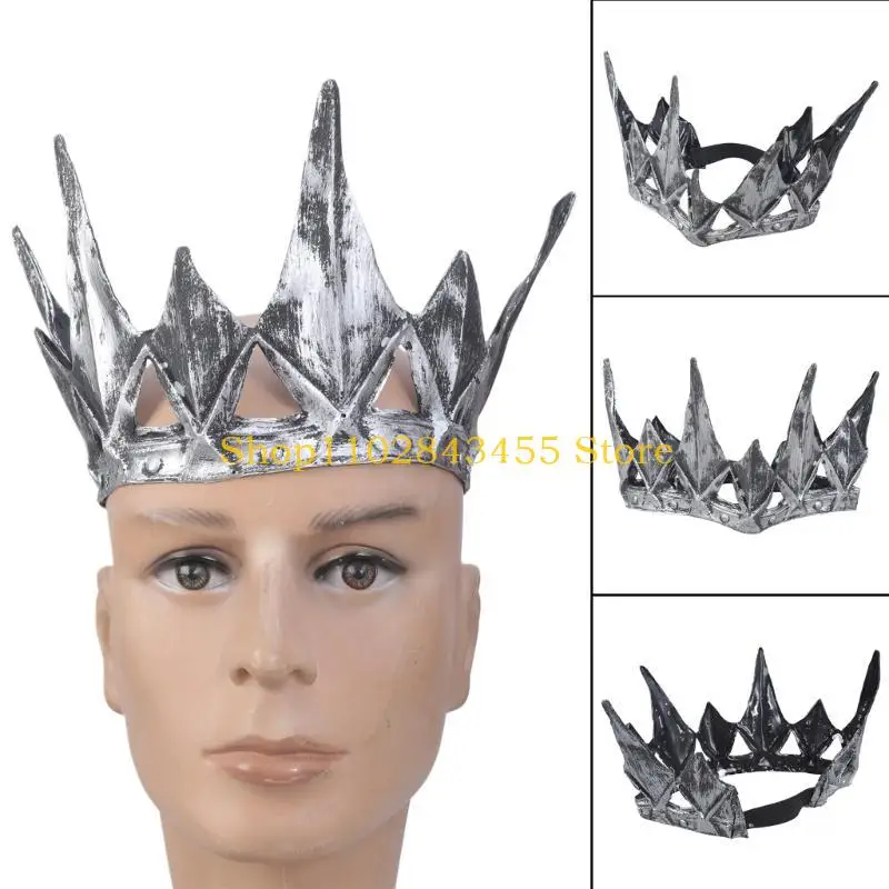 49MC Medieval Crown Old-fashioned Medieval LARP Cosplay Halloween for Men for Dressing Up at Parties and Festivities