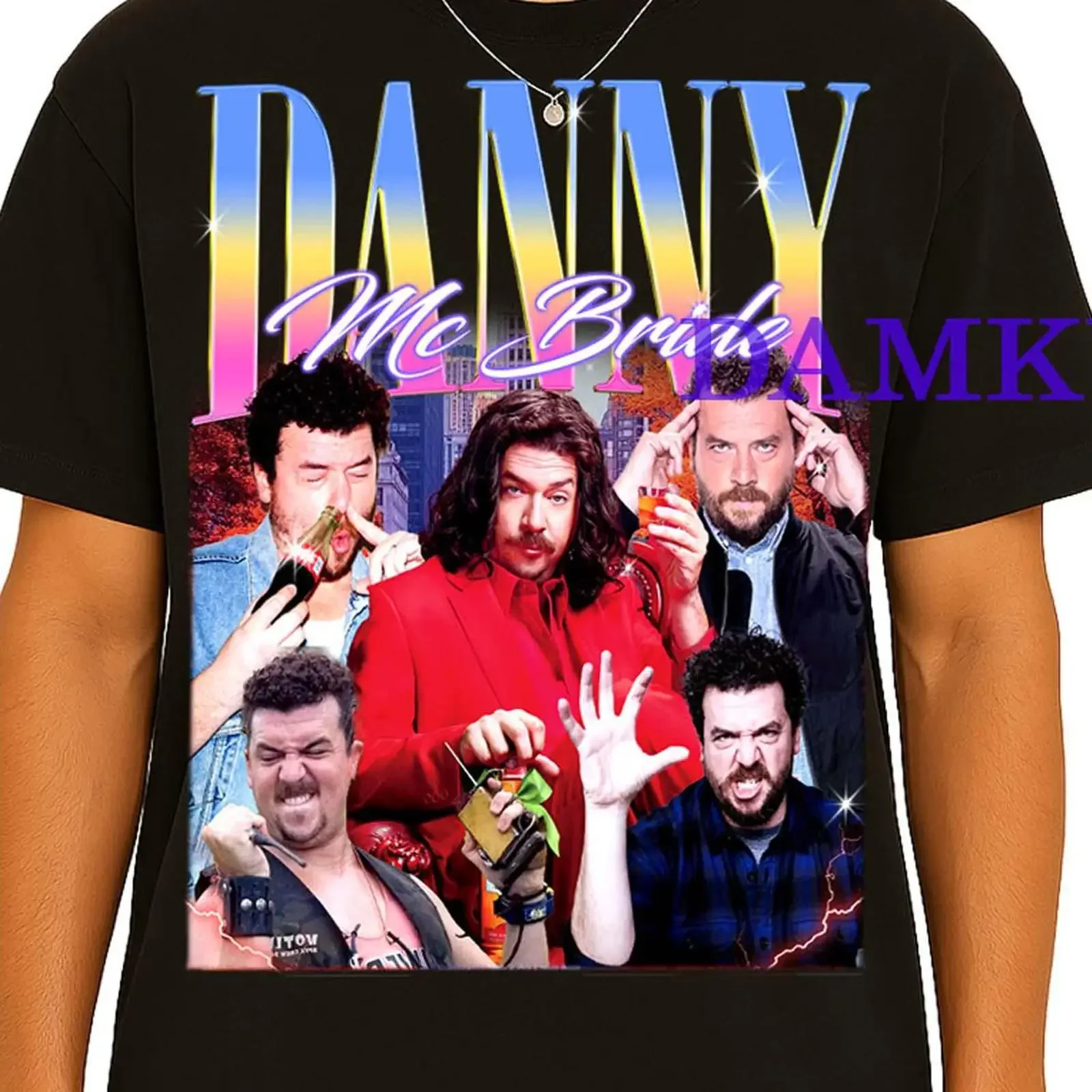 Винтажная футболка Danny McBride в стиле ретро, мерч для фанатов, с эффектом потертости, слегка эластичная, удобная, с графическим принтом, модная.