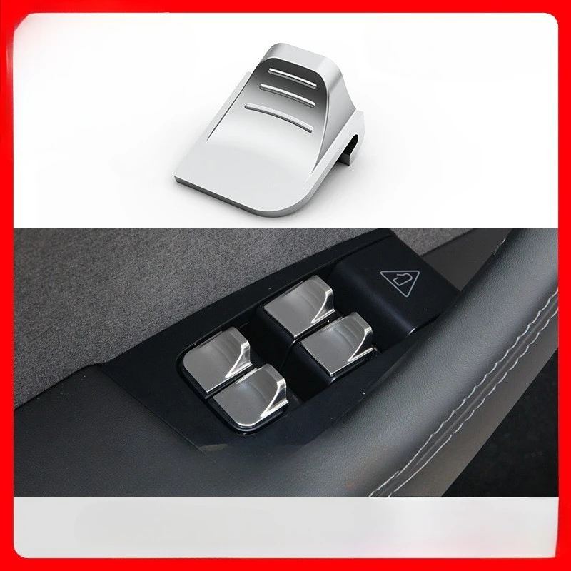 

For Tesla Model 3 Highland Y Juniper Silver Smooth Window Door Buttons Custom Modified Scratch Resistant Car Interior Accessory