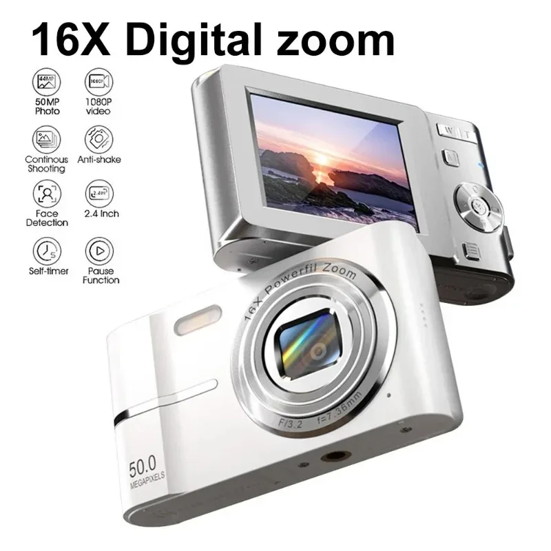 Retro Mini Digital Camera HD Video Recorder Portable CCD Camera for Students Travel School Gift Photography Use