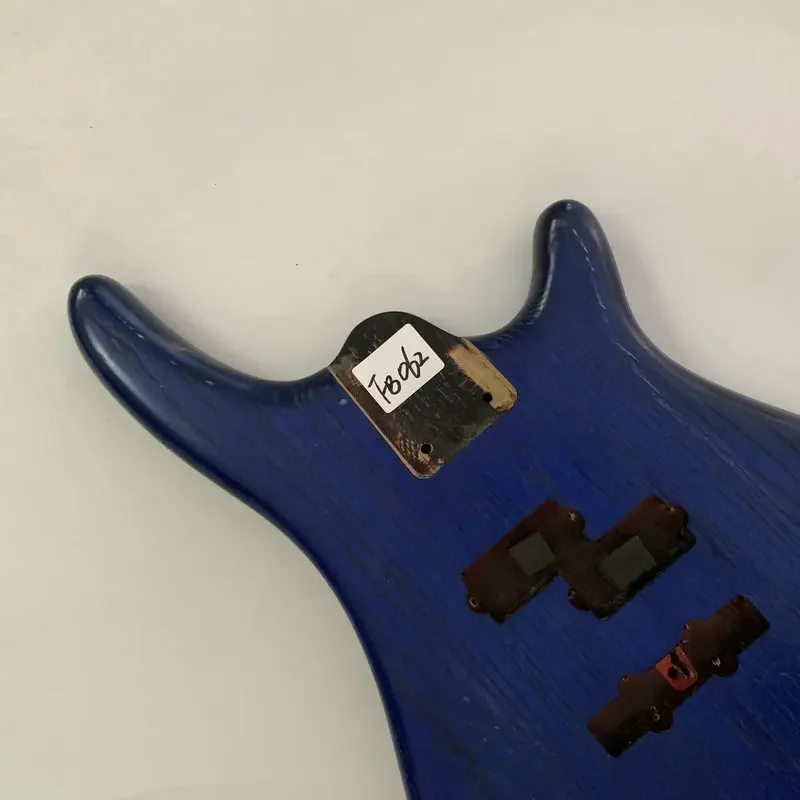 FB062 Solid ASH Unfinished PJB Bass Body Transparent Blue Color for Active Electric Bass Replace &DIY Right Hand