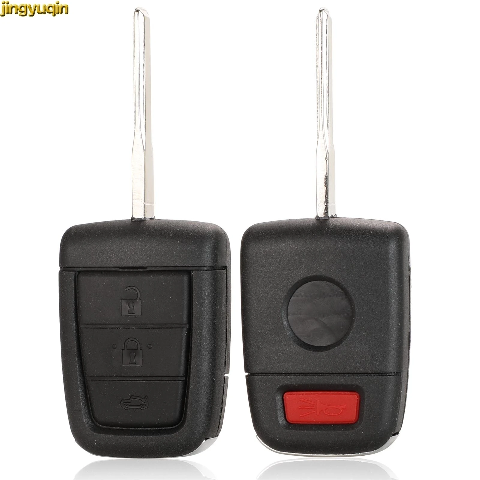 Jingyuqin Flip Remote Modified Car Key Fob Shell For Chevrolet Caprice For Holden Commodore VE 3 Button + Panic 4 Buttons