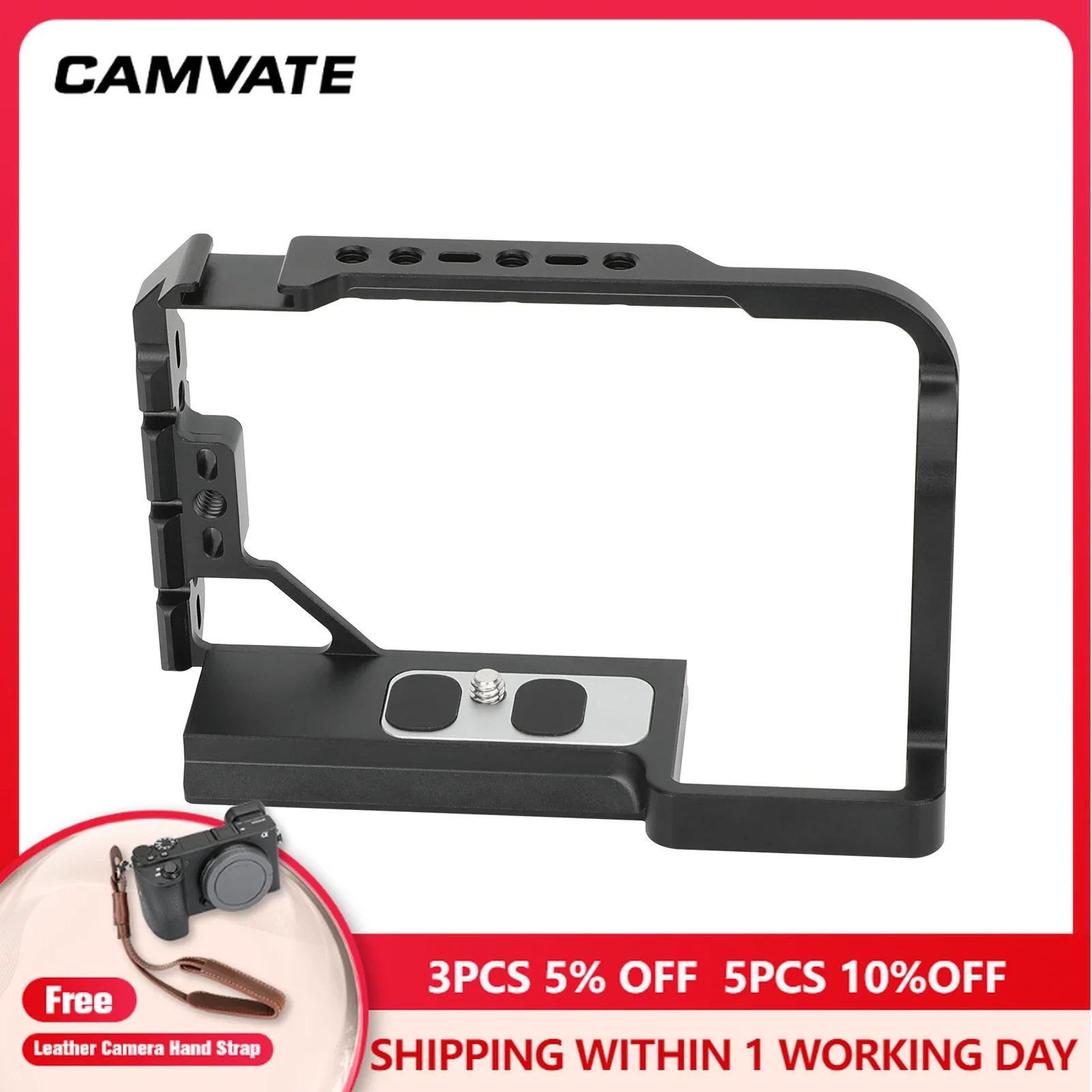 

CAMVATE Full Camera Cage With Arca-Type Base For Sony a7C II