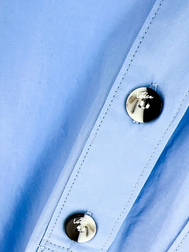 

Mimifa V*V Pure Original Embroidered Irregular Versatile irt Korean Sle Long Sve Breathable Skin-friendly Summer Wom...