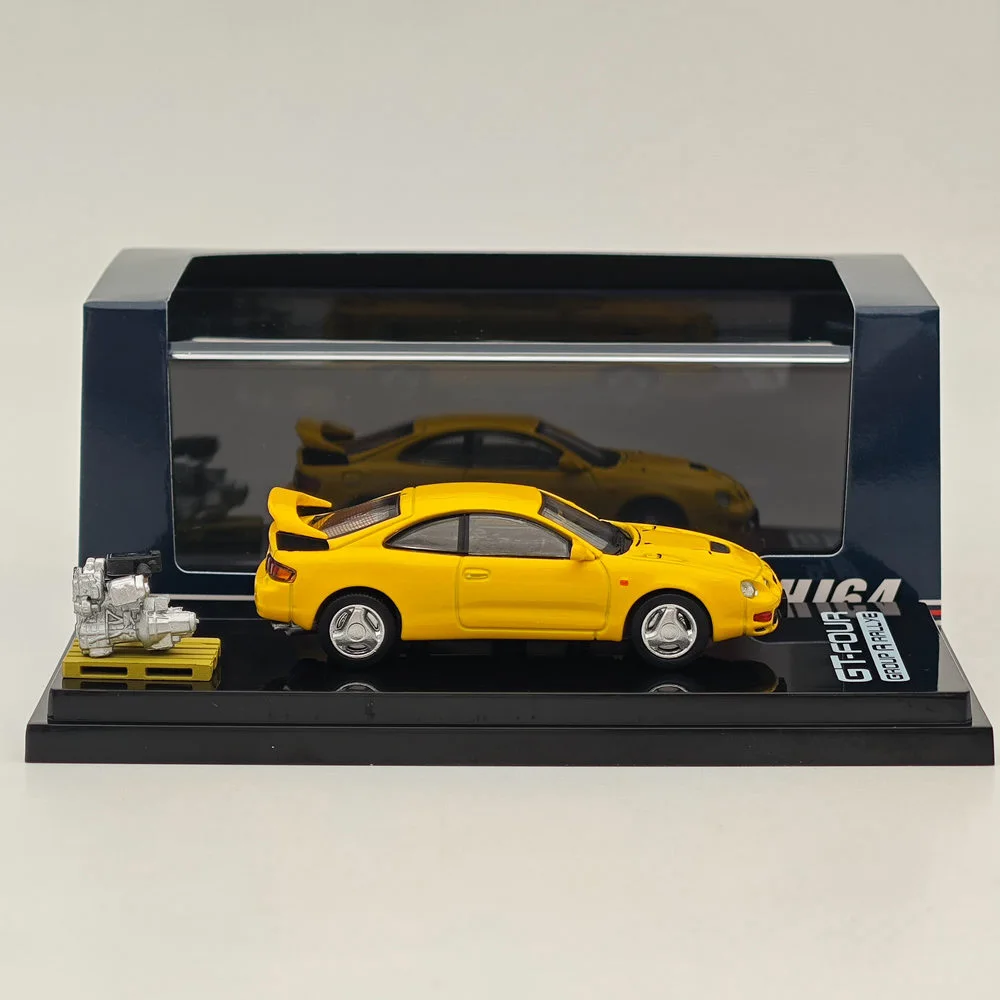 1/64 Hobby Japão para CELICA GT-FOUR WRC Edition (ST205) com motor amarelo HJ 641064 Coleção de carros de modelos fundidos a AY