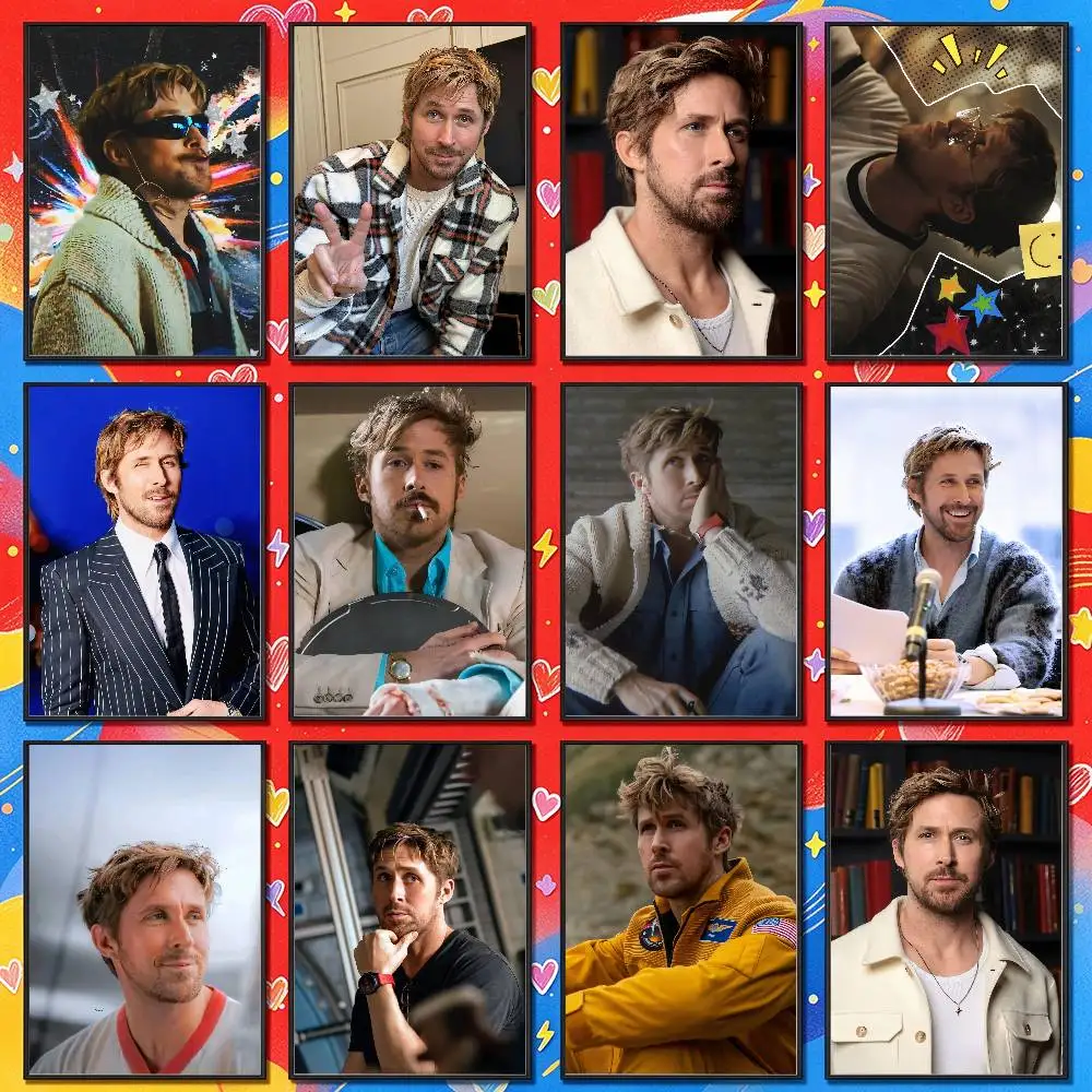 For Ryan Gosling Poster Sticker Cover Bars Custom Film Self-adhesive Ornament Collectibles Playbill