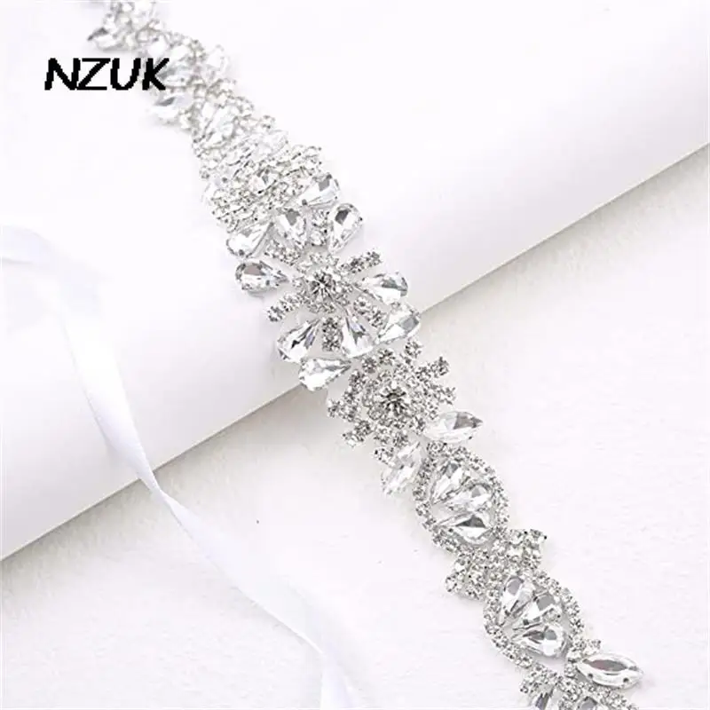 NZUK Strass Braut Gürtel Dünne Kristall Brautjungfer Schärpe Hochzeit Schärpe gürtel für Prom Abend Bräute Kleid luxus ceinture