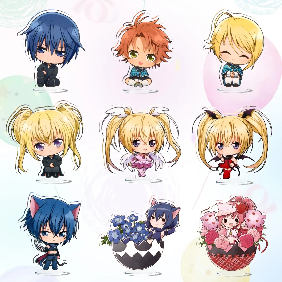 Anime Shugo Amu Tsukiyomi Ikuto Tsukiyomi Utau Hotori Tadase Ran Kiseki Dia My Guardian Q Edition Characters Chara Acrylic Stand