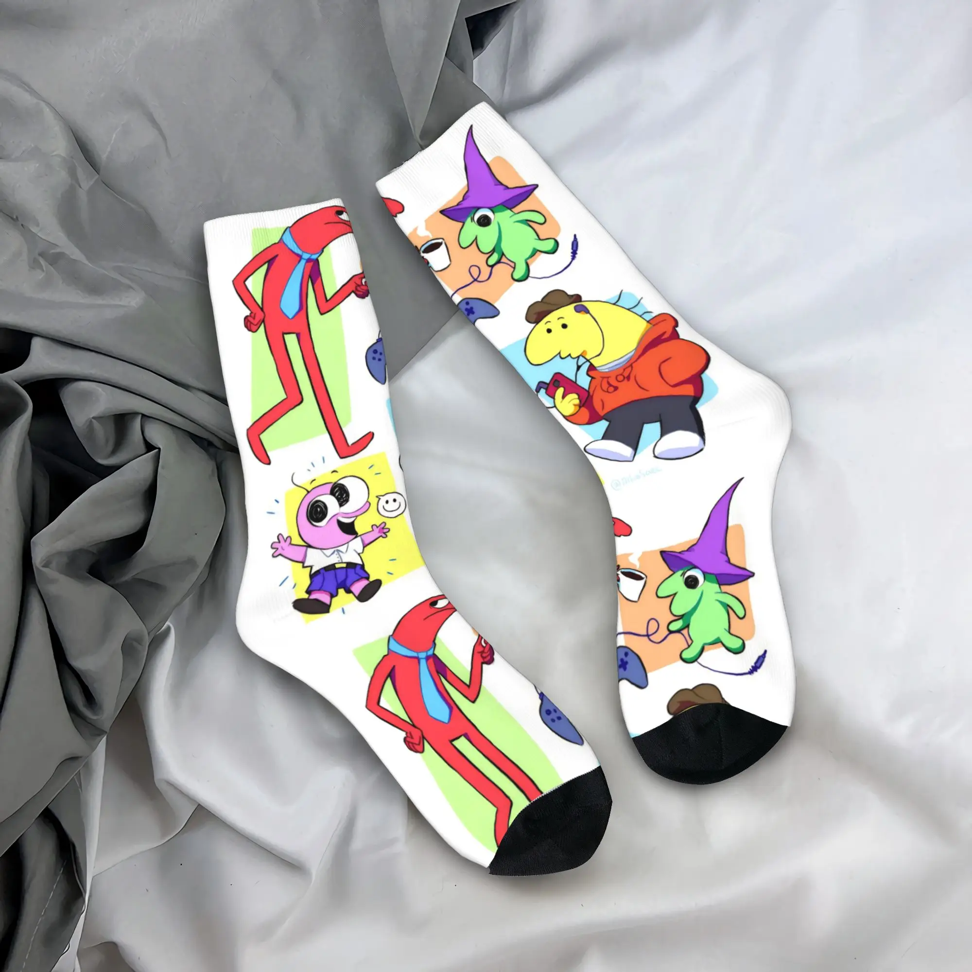 الرجال النساء الأصدقاء المبتسمين بيم وتشارلي الجوارب تنفس عارضة طاقم الجوارب هدايا رائعة #1