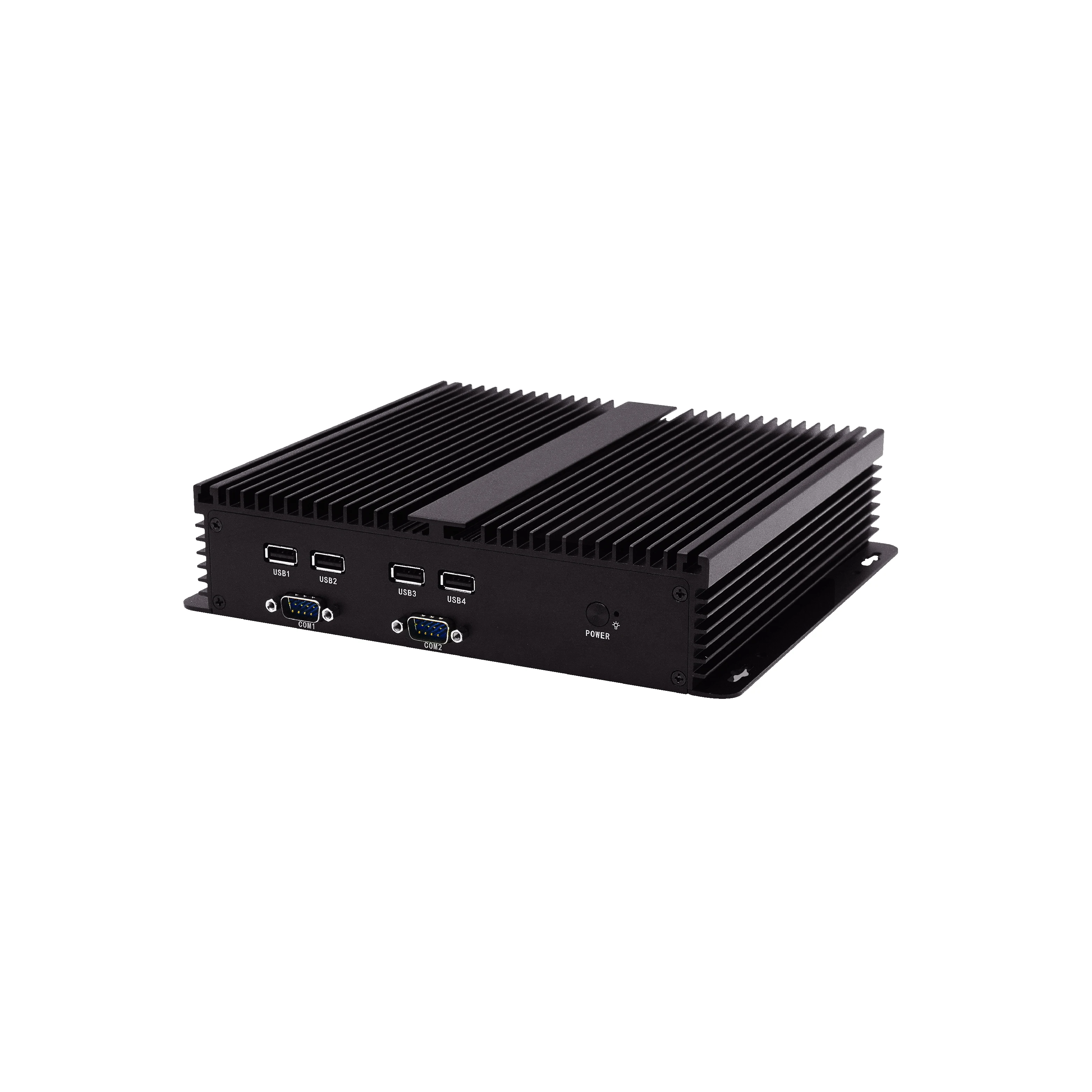 Fanless Industrial Computer     Core i5 Mini PC Quad core Dual Lan 6 COM ports RS232 4 RS485 ports SSD 2X DDR4 Mini PCs
