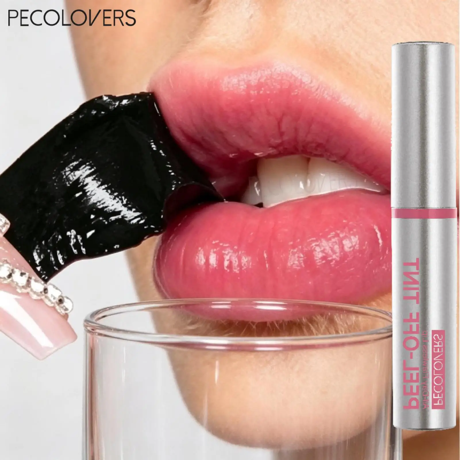 1PC  Transfer Resistant  Lip Tint Lip Gloss - Mirror End , Pure Desire Lips Non-Transfer Cup Stain-Free Long-Lasting Lip Makeup