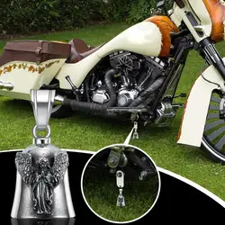 Motorcycle Riding Amulet Pendant Punk Style Lucky Angel Wings Guardian Bell Pendant Rock Party Decoration Accessories