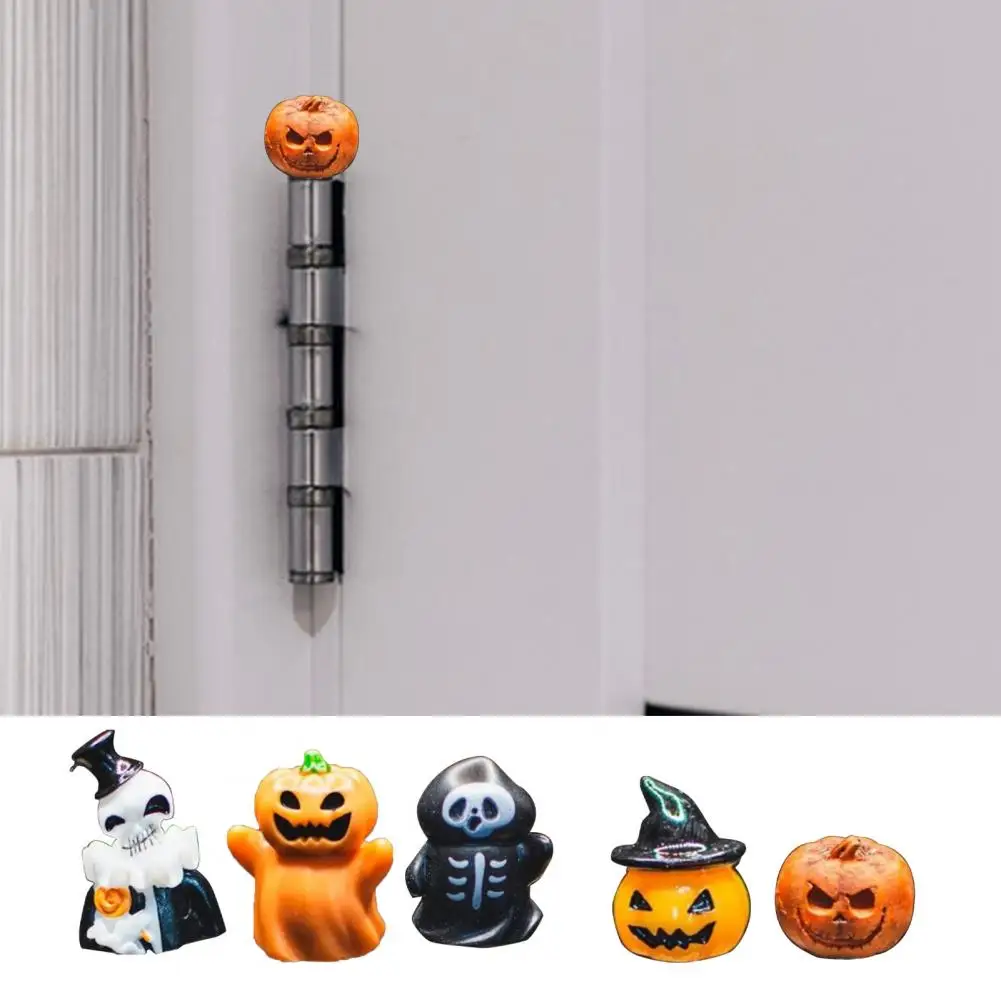 

Spooky Seasonal Decor Unique Halloween Figurines Spooky Halloween Hinge Head Decorations Miniature Door Ornaments with for Home