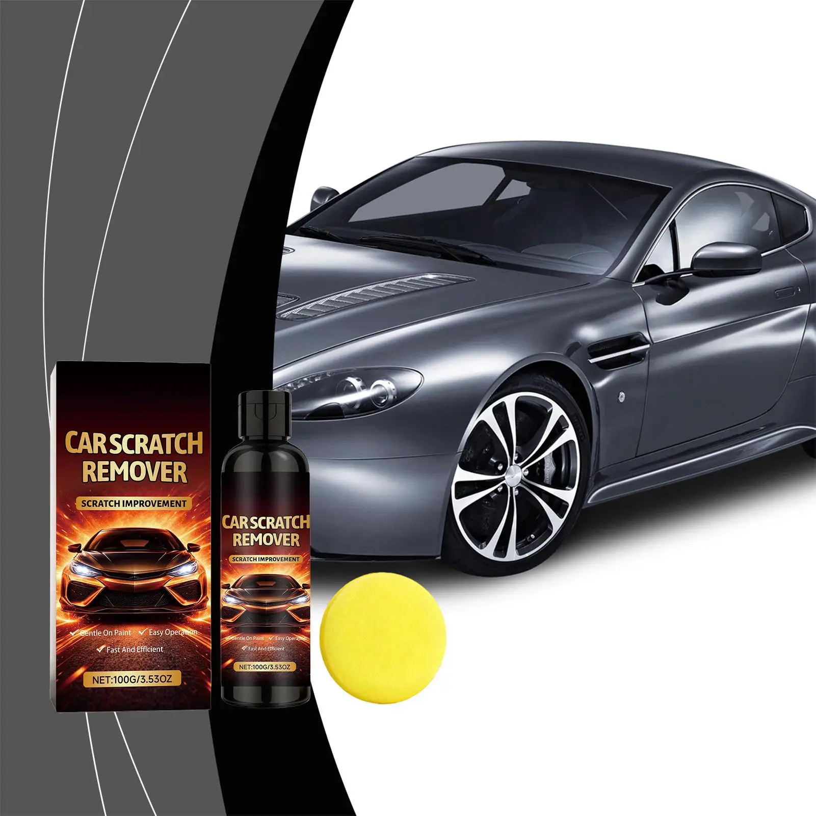 

Car Paint Scratch Repair 100g Swirls Restoration Coating Compound With Sponge Car Scratch Repair Kit For Light Oxidation Water