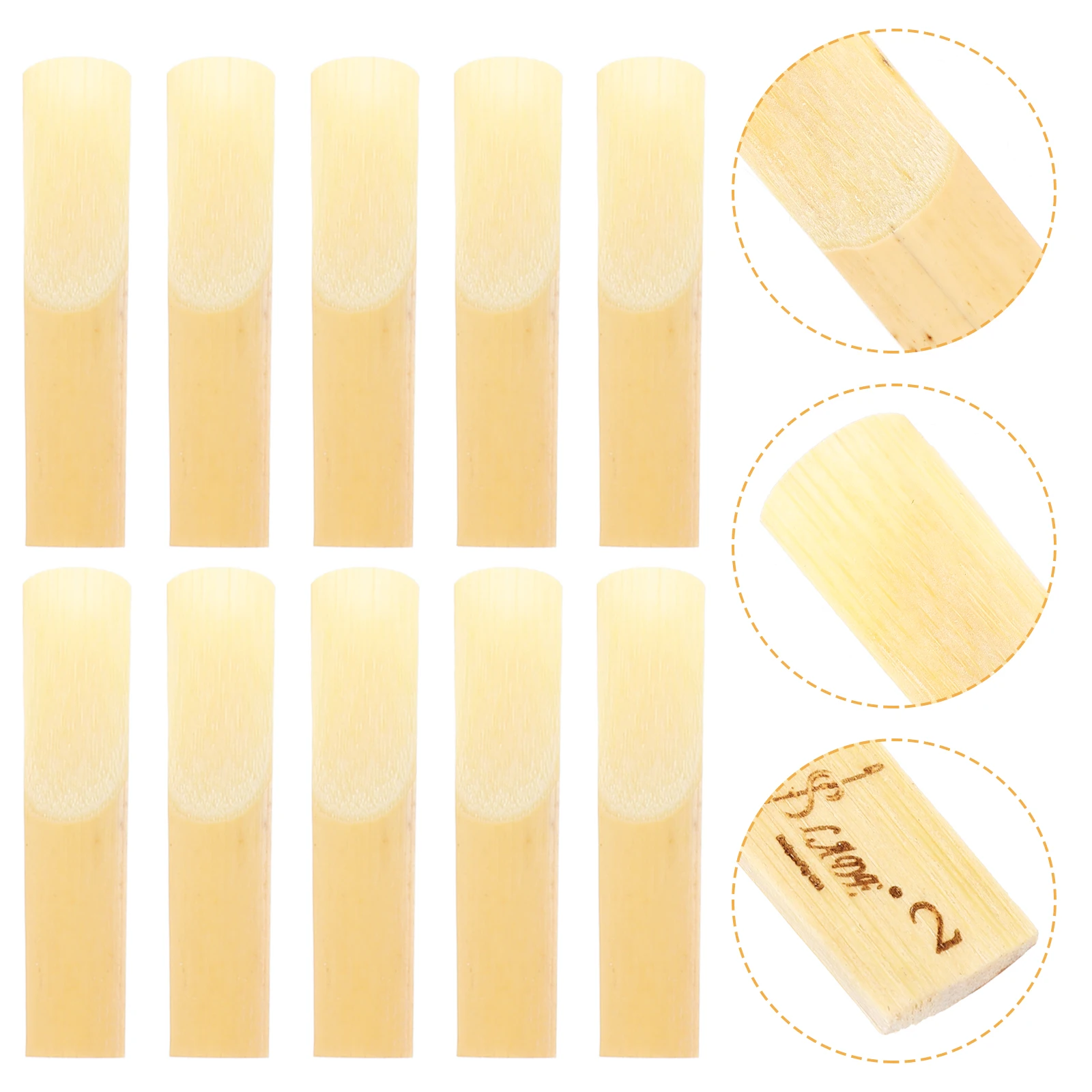 

10 Pcs Ten Reeds Sax Tenor Replacement Saxophone Musical Instrument Accessories Alto Instruments