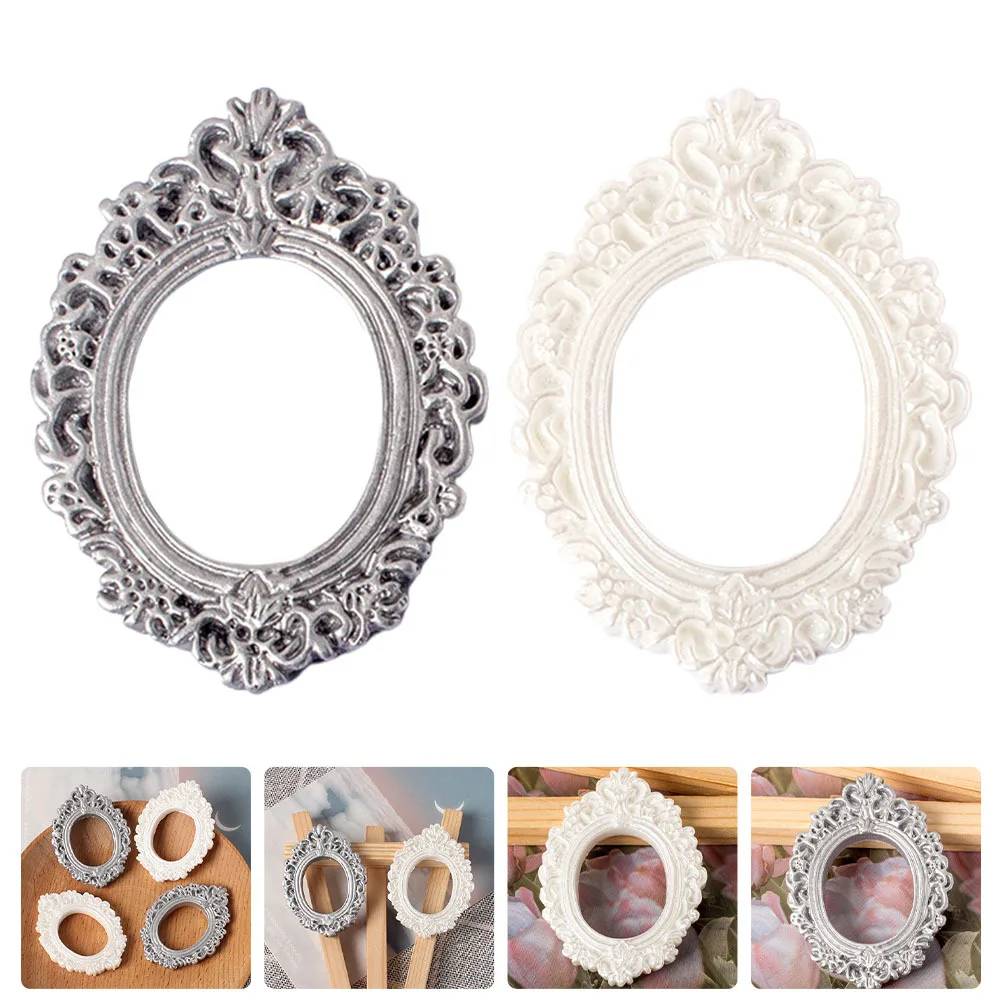 ชุดกรอบเรซิ่น 12 ชิ้น สำหรับตกแต่งเคสมือถือ DIY อุปกรณ์งานฝีมือ กรอบจำลองสำหรับกล่องเครื่องเขียน ของตกแต่งงานปาร์ตี้ที่บ้าน