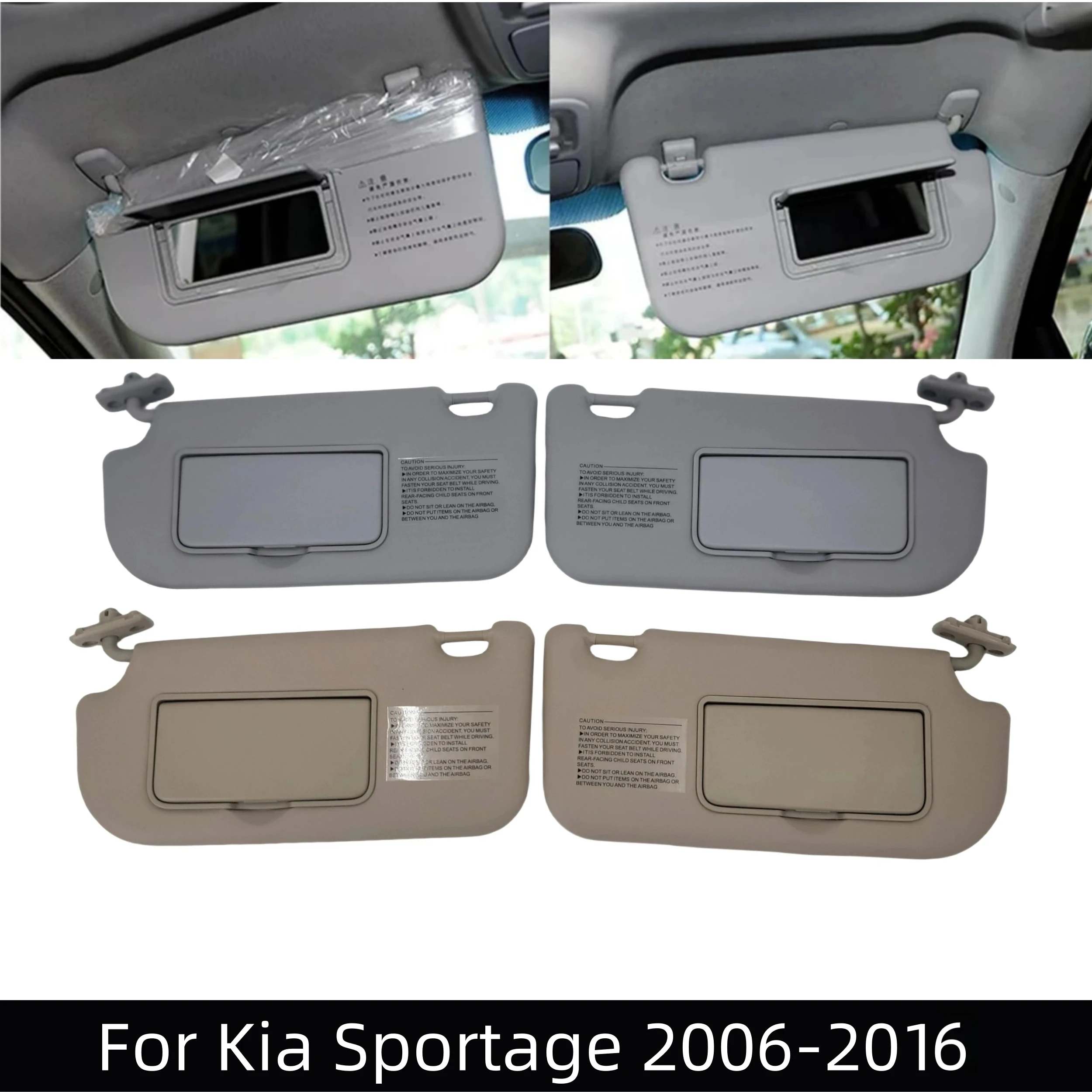 Car Sun Visor For Kia Sportage 2006 2007 2008 2009 2010 2011 2012 2013 2014 2015 2016 Left Sunvisor Right Front Sunshade