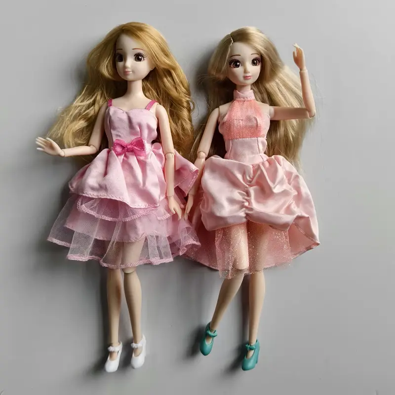 28cm Princess Doll with Dress 3D Eyes Bjd Moveable Body 1/6 Women Female Fashion Sweet Dolls Girl Gift (No Box) - Image 5