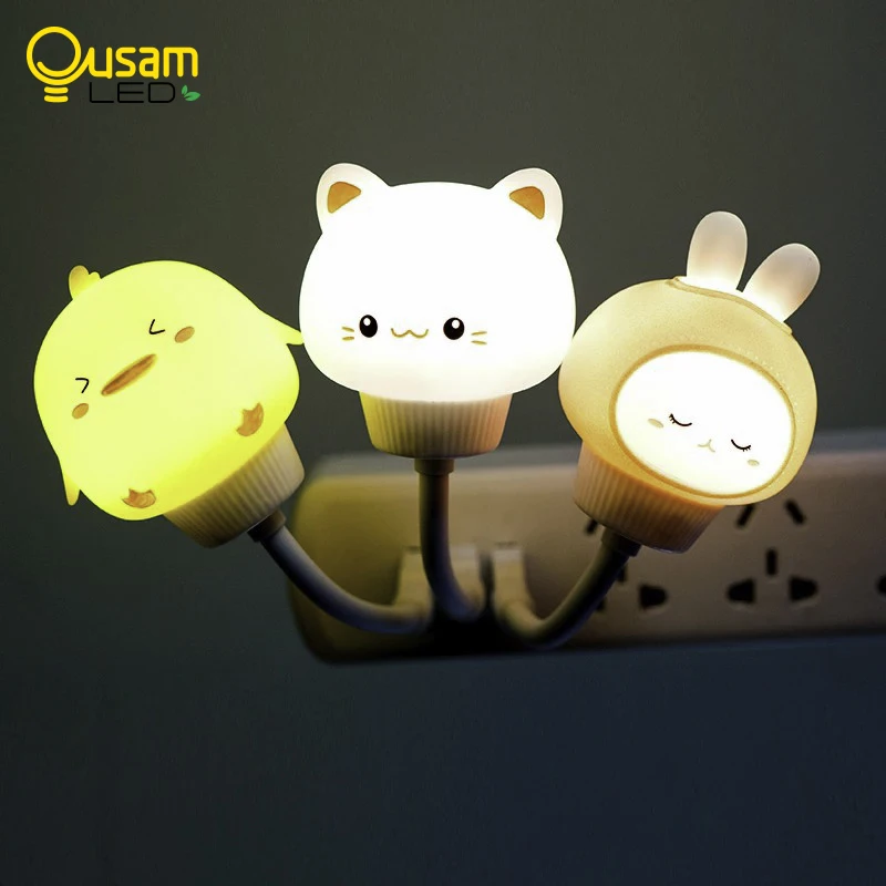 LED Lamp USB Night Light Cute Cartoon Remote Control Night Lamp For Home Bedroom Kawaii Room Decor Birthday Present