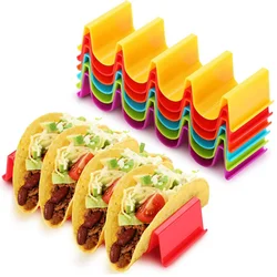 1/6pcs Taco Holders Colorful Mexican Food Hard Stand Holds Soft Shells Wave Shape Kitchen Tool Restaurant Pancake Shelf