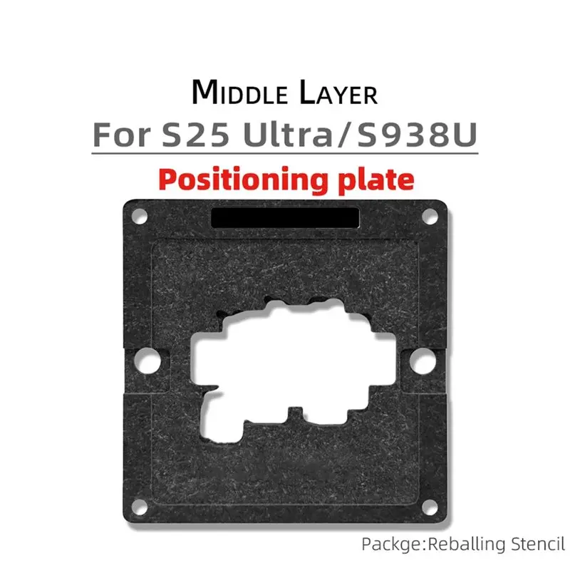 Solder Tin Planting Net& Positioning Plate Middle Layer Reballing Stencil For S25 Ultra S938U-ABFT