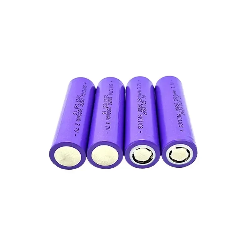 18650 3.7V Rechargeable Lithium Battery Actual Capacity 2800mAh Suitable for Flashlight Aircraft Model Model Toy Solar Lamp