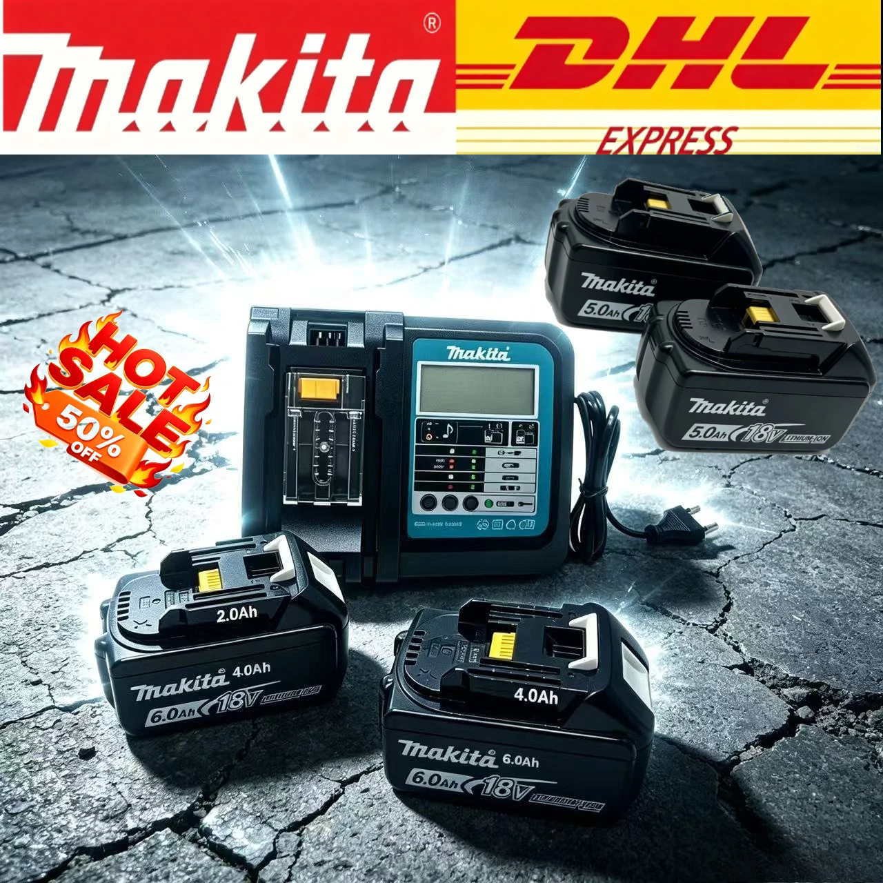 Authentic Makita BL1850 18V 5.0Ah/6.0AhSuper Long Life Authentic Battery Compatible Makita Sawing and Drilling Construction Work