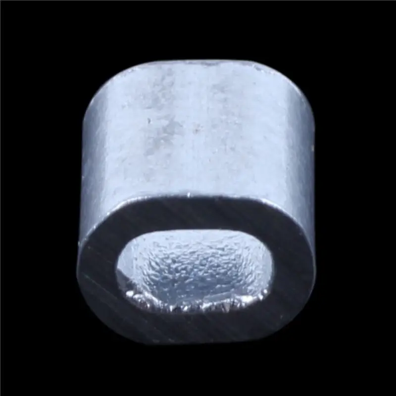 DT17 2000 Pcs 1mm Steel Wire Rope Aluminum Ferrules Sleeves, Oval Sleeves for Cable Crimping Silver Tone